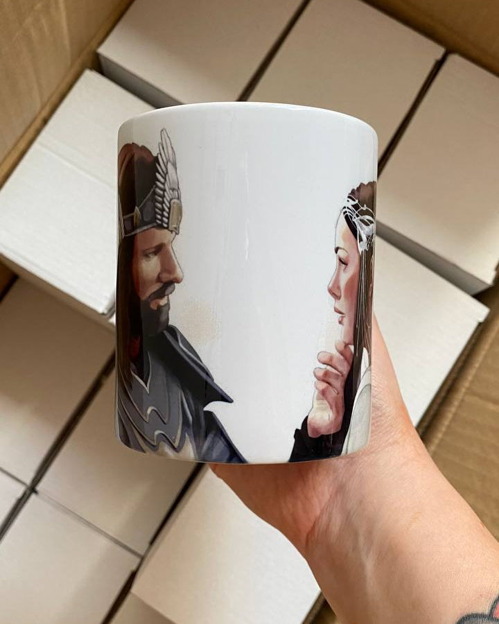 Tazza Aragorn and Arwen