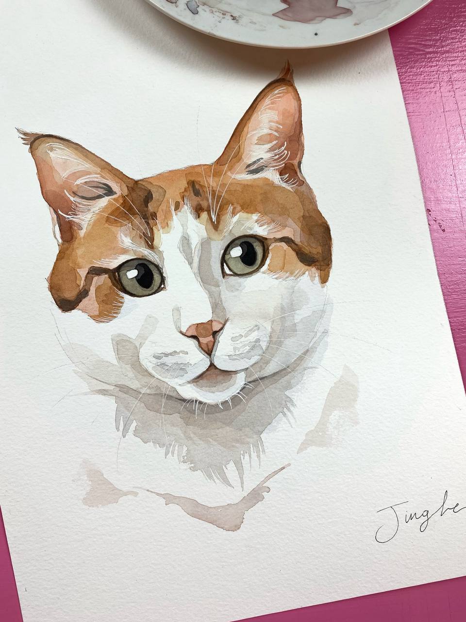 Acquerello animale su commissione