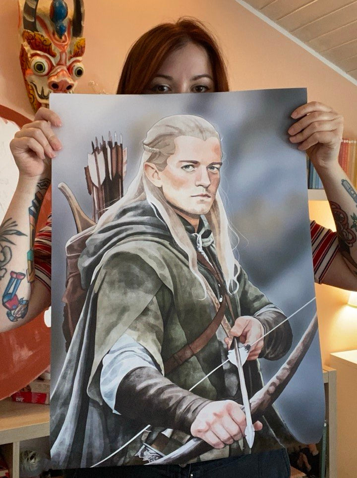 stampa formato poster Legolas signore degli anelli scaloppinee
