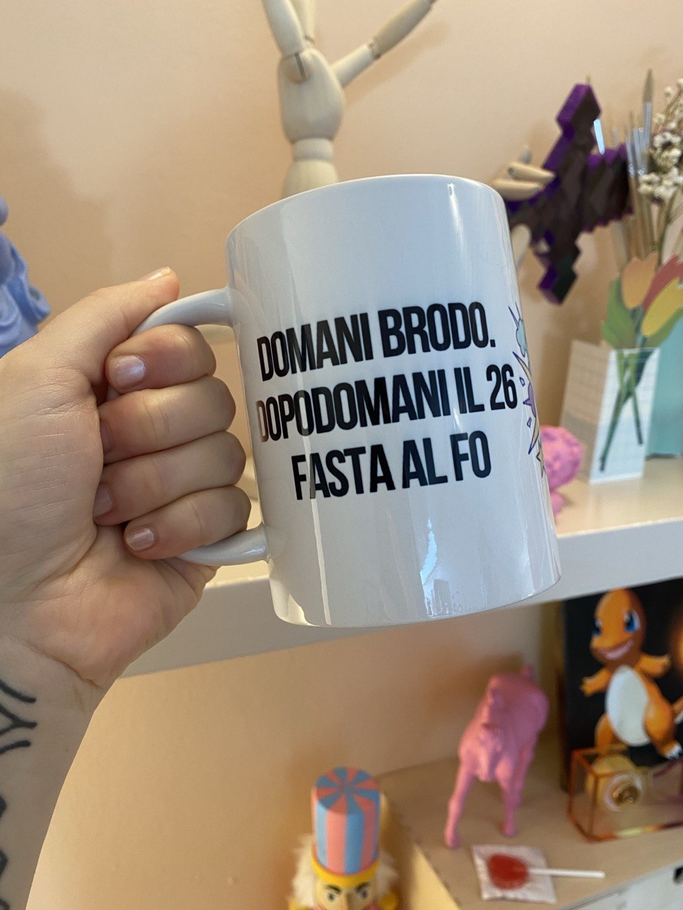 tazza domani brodo, dopodomani il 26