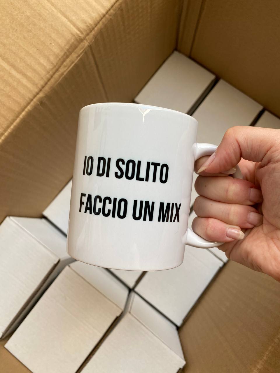 tazza meme bigioggero io di solito faccio un mix scaloppinee