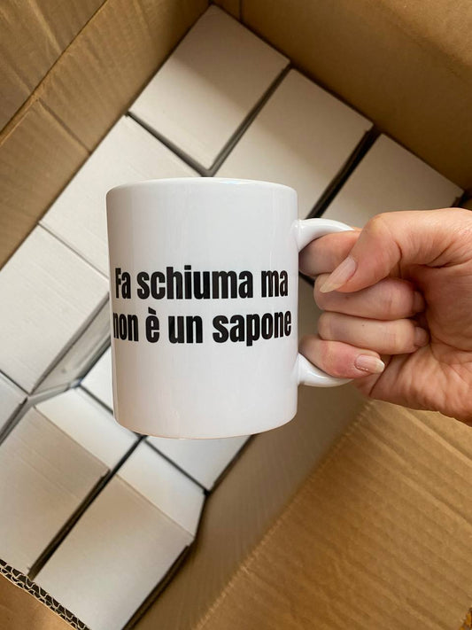 tazza meme fa schiuma ma non è un sapone scaloppinee